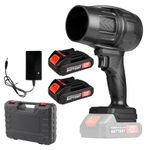 STARQ JF3 48V Ultra-Power Cordless Air Blower, Heavy-Duty 200000 RPM Motor, Variable Speed Handheld Blower for Dust, Home, Lawn & Car, with 2 Batteries