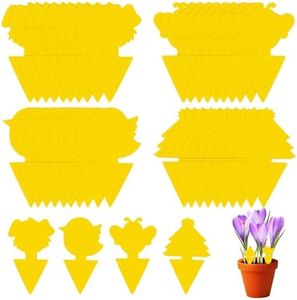 Fruit Fly Traps, Fruit Fly Catcher Indoor Yellow Double-Sided Fungus 40 PCS, Gnats Killer Indoor Plants for Indoor and Outdoor Plant Fly, Multiple Insects Control - Waterproof