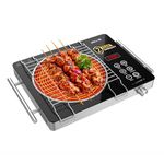 iBELL IBL CROWN 22 Infrared Induction Cooktop – 2000W, Temperature Control, Touch Panel, High Energy Efficient, Strong Handle, Compatible with all Cookwares (Black)