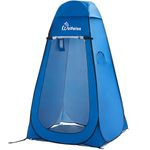 Wolfwise Pop Up Shower Tent with Floor, Portable Instant Changing Tent with Ventilation Window, Privacy Bathroom Toilet for Beach, Camping & Outdoor, Width 47" (120 CM), Height 83" (210 CM), Blue