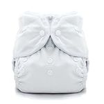 Thirsties Duo Wrap Reusable Cloth Diaper Cover, Snap Closure, White Size One (6-18 lbs)