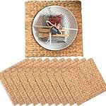 Square Placemats Set of 10, Table Mats Set of 10, Chargers for Dinner Plates, Place Mats Indoor Set of 10, Square Woven Placemats Set of 10, Farmhouse Placemats Set of 10, Wicker Placemats 12"