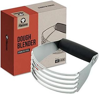 Chef Pomodoro | Mélangeur à Pate Multi-usages 5 Lames en Acier Inoxydable - Pétrisseur Manuel de Cuisine, Pâtisserie - Coupe Pâte Avec Poignée Ergonomique