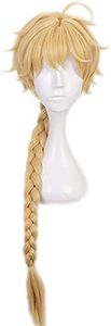 Servelove Character Cosplay Wig For Game Gold Long Wavy Braid hair Costume Wigs Unisex Anime Play Halloween Christmas Party