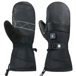 MOUNT TEC Unisex Explorer 4S Heated Performance Mitten Glove (Black, X-Large)