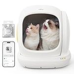 Self Cleaning Cat Litter Tray, UBPET C20 Automatic Cat Litter Box, Wide Opening/Low Entrance/Odor Eliminator/APP Control Electric Cat Litter Box, Anti-pinch Smart Robot Litter Box for Multiple Cats