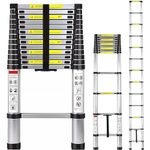 Telescopic Ladder 16.5 Feet - Treemoo Aluminum Telescoping Ladder with Non-Slip Feet - Portable Extendable Ladder with EN131 Certified 330lbs Capacity