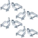 4 Pairs 2" x 2" x 5/8" Square Chain Link Fence Gate Frame Post Hinge Male and Female,Thickness 3.8 mm Galvanized Steel Fence Gate Hinge Max Load 220lb,with Bolts and Nuts