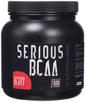 Serious BCAA Powder 500g, 100 Servings Pre Workout - Helps Build Muscle - The Bulk Protein Company (Raspberry Blast)