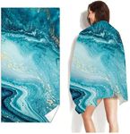 Microfiber Beach Towel Oversized Sand Proof - iZiv 63"x 31.5" Fast Quick Dry Pool Towels Large Travel Towel, Soft and Lightweight Beach Towels