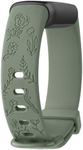 Leonids Floral Engraved Band for Fitbit Luxe Bands Women, Soft Silicone Adjustable Waterproof Sport Wristband Replacement Strap Compatible with Fitbit Luxe Fitness Tracker (Small, Cactus)