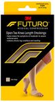 Futuro Therapeutic Knee Length Stockings for Men/Women, Firm Compression, Open Toe, Medium, Beige