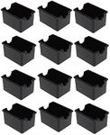 TrueCraftware-Set of 12 Sugar Packet Holder Plastic Black Color -Sugar Caddy Holder for Sweetener Packets Organizer Caddy for Coffee Bar Tea Bag Organizer for Table Restaurant Hotel