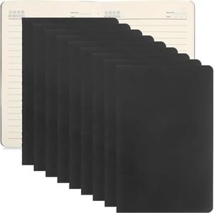 Classycoo A5 Notebooks 10 Pack - Soft Cover Notebook Journals for Work Travel, College Ruled Notebook Journals with Lined Pages, Subject Notebooks Bulk, School Office Supplies, 5.5" x 8.3", Black