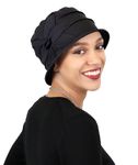 Hats Scarves & More Womens Hat Chemo Headwear Cancer Hat 50+ UPF Sun Protection Summer Seattle Chic, Black, Medium