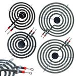 MP22YA Electric Stove Burners Element Unit Set - 2 pcs MP15YA 6" and 2 pcs MP21YA 8" Replacement Fit for KitchenAid, Fit for Whirlpool, fit for Maytag,fit for Kenmore Electric Range Stove Burner