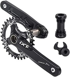 BUCKLOS IXF 104 BCD 30T-38T 170MM Mountain Bike Crankset, Hollow Integrated MTB Crank Set, Aluminum Alloy Crankset Round Oval Narrow Wide Chainring with Bottom Bracket Bolts Fit Shimano/FSA Gaint