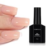 TOMICCA Nude Gel Polish- Nude Pink Gel Nail Polish Translucent Jelly Gel Nail Polish Soak Off Gel Polish Neutral Color Nail Gel Polish for Nail Art French Manicure at Home 15ML-ZB50