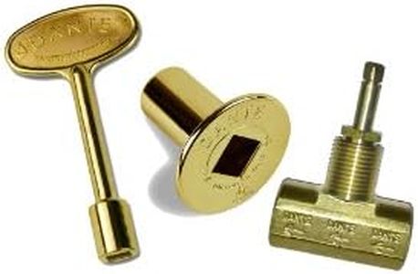 Dante Products Combo Pack with Straight 1/2-inch Globe Valve, Polished Brass Floor Plate and 3-inch Key