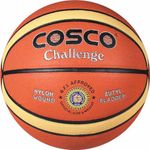 Cosco Leather Challenge Basket Ball (Orange, Size 7) - Basketball