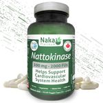 Naka Platinum Nattokinase Super Bonus Size 90 Veggie Caps (75+15 FREE) 100 mg - 2000 FUs Delayed Release Supports Cardiovascular Health and Normal Blood Flow.