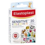 ELASTOPLAST Sensitive Kids Bandages for Wound Care and First Aid Kit, Extra Skin-Friendly Hypoallergenic Bandages, Bacteria Shield, Painless Removal, Latex Free, First Aid Supplies, 2 Sizes, 20 Strips