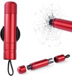 HUALEI-V 2in1 Safe Hammer Glass Breaker,Safehammer Safe Hammer Glass Breaker,Car Window Breaker,Glass Breaker And Seatbelt Cutter,Safehammer Car,Suitable for Rescue Disaster,Escape,Lifesaving(red)