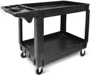 MaxWorks 80855 500-lb Utility Service PP Cart With Two Trays and Wheels 40 inch x 17 inch Overall Dimensions