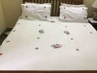 Looms Of Marthandam Cross Stitch Embroidery Bed Spread