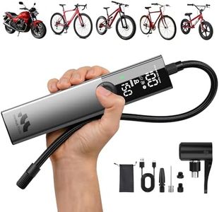 Woowind Ventus Ride Electric Bike Pump, 150PSI Tyre inflator, 2 Minutes Inflation, Portable Bicycle Pump with Presta, Schrader, and Dunlop Valve for Road, Mountain & E-Bike, with Auto Shut-Off
