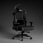 Green Soul Monster Ultimate Series S | Multi-Functional Ergonomic Gaming & Office Chair| Premium Spandex & PU Leather Fabric | Adjustable Neck & Lumbar Pillow | 4D Adjustable Armrests (Full Black)