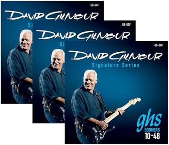 GHS Strings, Electric Guitar Strings, Guitar Boomers, David Gilmour Signature Series Blue Set, Model: GB-DGF SET, Gauge 10-48, Pack of 3 SETS