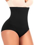 Werkiss Tummy Control Knickers High Waisted Shapewear Body Shaper for Women Shaping Underwear Tummy Tuck Slimming Panty(#2 Black, XL)