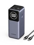 UGREEN Nexode Power Bank 12000mAh 100W Fast Charging Portable Charger Smart Digital Display Battery Pack Compatible with iPhone Air/17/16, Galaxy S25, iPad Pro, Dell, HP, ASUS, AirPods, etc