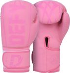 DEFY Boxing Gloves for Men & Women - Premium Quality Synthetic Leather Boxing Gloves for Training - Perfect for Punching Heavy Bags, Sparring, & Fighting Gloves (Pink, 14oz)