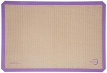 Mercer Culinary Full Size Bake Mat, 16 1/2-Inch x 24 1/2-Inch-Purple Border, Silicone, 44x10x10 cm