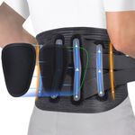 Fiohiros Back Support Belt for Lower Pain Relief, Back Brace with Lumbar Pad for Men & Women, Adjustable Support Belt for Sciatica, Herniated Disc, Scoliosis, Heavy Lifting L