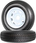 GarveeTech ST205/75D14 Tire, 5 Lug Tires, 6PR Load Range C, 2 Pack ST205 75D 14 Tire, Muti Function Lawn Mower Tire & Tractor Turf Tire