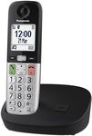 Panasonic KX-TGU410EXB Digital Cordless Phone with Answering Machine, Base Unit and 1 Handset, LCD Display, Favorite Calls, Flashlight, Hearing Aid Compatible - Black and Silver