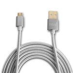 BigBuild Technology SILVER 2-Metre Faster Charging & Data Transfer Cable for Huawei MediaPad T2, T2 Pro, T3 10, T5 Tablet, 6 Feet 5 Inches Gold Plated