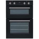 SIA AMZDO102 60cm Black Built In Double Electric True Fan Oven Digital Timer