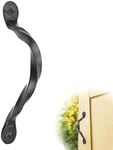1 Pack 6.5 Inch Decorative Black Door Handle - Decorative Iron Door Handle - Rustic Metal Door Handle for Sliding Doors, Barn Doors, Gate Pulls, Sliding Barn Doors & Door Pulls - The Hacienda Series