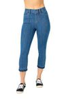 Judy Blue Women's High Waist Easy Pull On Capri Jeans, Medium Blue, 11