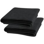 Wonninek 2 Pack Carbon Felt Welding Blanket, High Temper Fireproof Insulation Pad up to 2000°F, 12" x 27" 5mm 1/5" Fireproof Fabric for Torch, Plumbing, Fire Flame Resistant Cloth Rag, Grill, Black