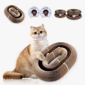 Bfbawm 2pcs Kitty Curls Cat Toys,Magic Organ Cat Scratching Board for Indoor Cats, Foldable Accordion Honeycomb Scratcher with Ball, Interactive Twisty Paws (2PCS)