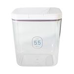 AnRui Airtight Flour Storage Container Bin 5.5L /5.81Qt Clear Plastic Food Storage Container for Sugar Cereal Rice Dispenser Dry Food Holder with Measuring Cup for Kitchen Pantry Organization