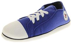 Dunlop Mens Low Top Sneaker Warm Fleece Novelty Slippers Trainer Slippers Blue Size UK 6-7 (S)