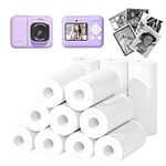 Kids Instant Print Camera Paper, Thermal Printing Refill Set for Toddler Camera, Compatible with ETIKEZ Funshot 20, HD Camera Thermal Printing Paper, 2.2" x 26ft (5.6cmx8m) Per Roll, 12 Rolls