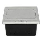 Pop Up Power Outlet Pop Up Plug Socket 2 Built-in Sockets Rectangular Floor sockets Pop-up Two Position Ground Socket for Home Office Table Desktop Restaurant Kitchen Cafe Countertop