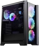 HOENGAGER Apollo Gaming Desktop - AMD Ryzen 5 5600G 6 core 3.9GHz - 16GB DDR4 3200MHz - 1TB M.2 NVMe SSD- WiFi -RGB Fans - Windows 11 Pro Desktop Computer (Black)